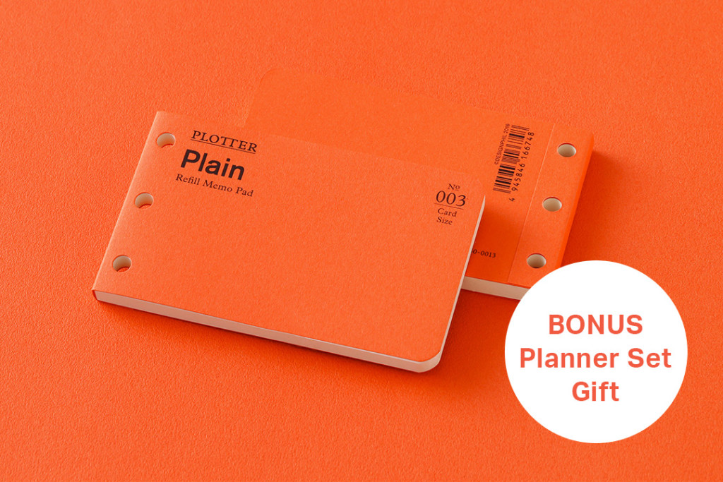 PLOTTER small 3-ring refill memo pad which is credit card size. 