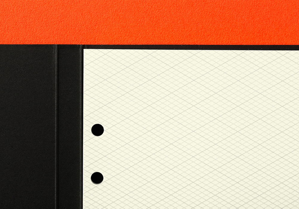 A close up of the isometric layout of the PLOTTER Notepad.