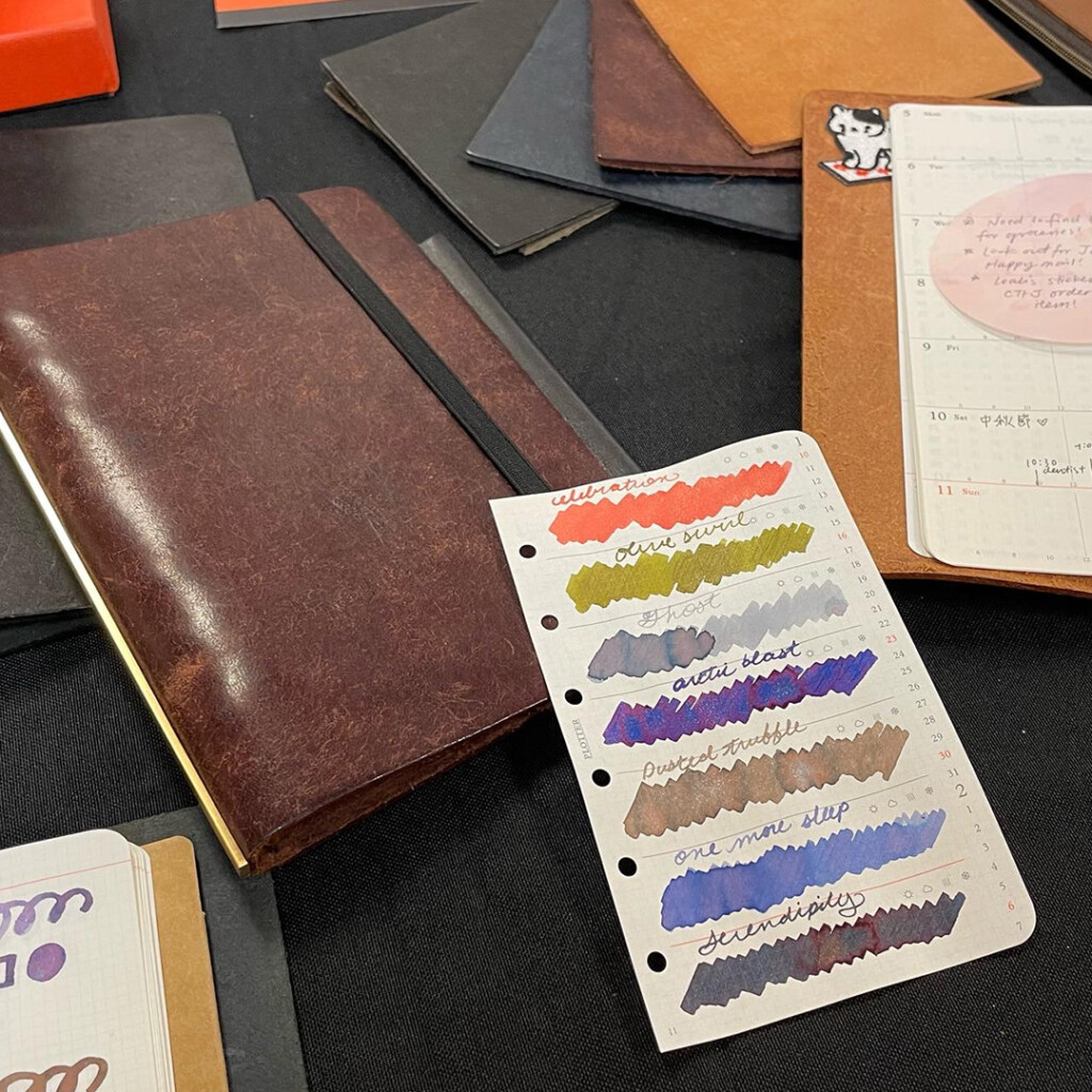 A close up of an ink swatch page using a PLOTTER Refill in Mini Size.