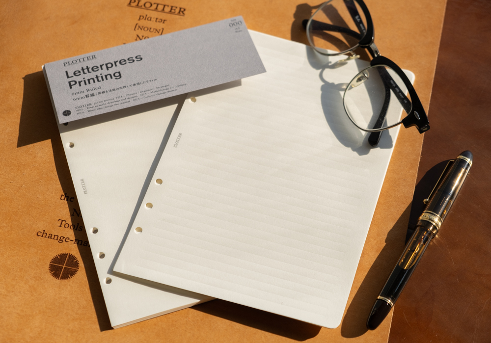 PLOTTER Letterpress Printing Refill Memo Pad in A5 Size.