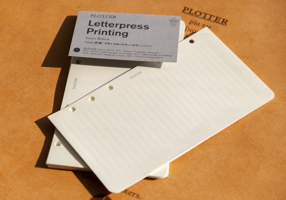 PLOTTER Event Limited Refill letterpress printing.