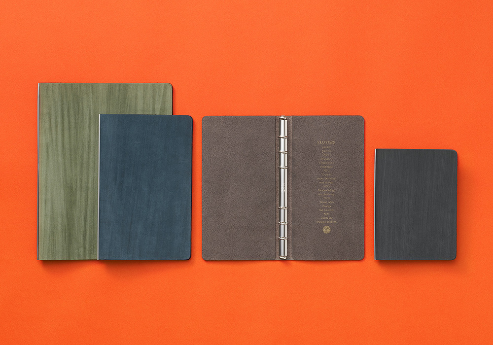 Main display of Horse Hair II Leather Binders.