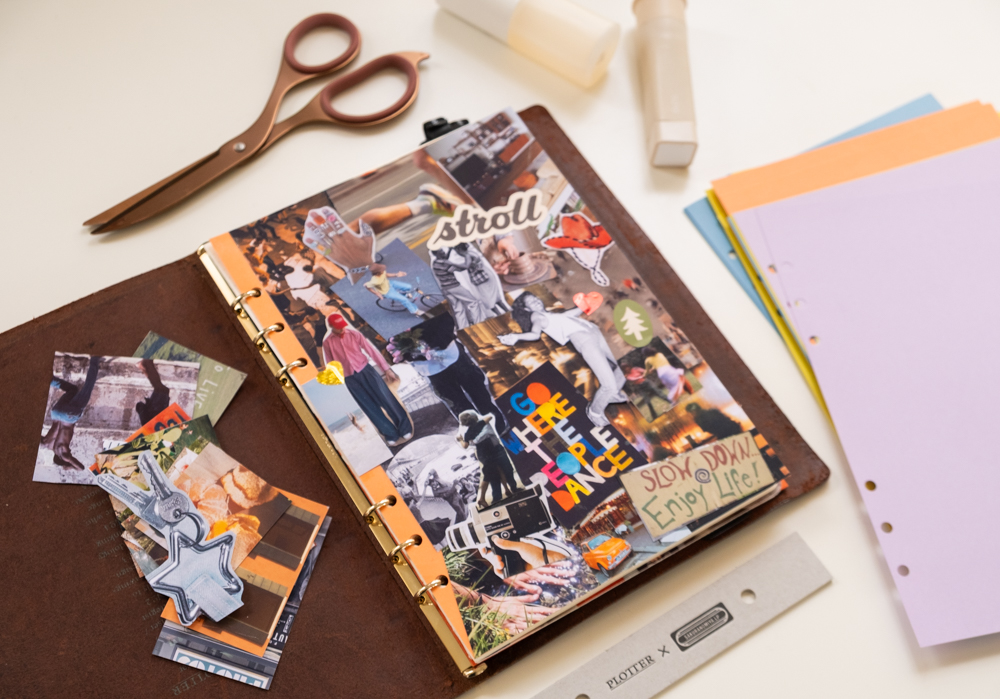 Using PLOTTER to create a vision board for the year.