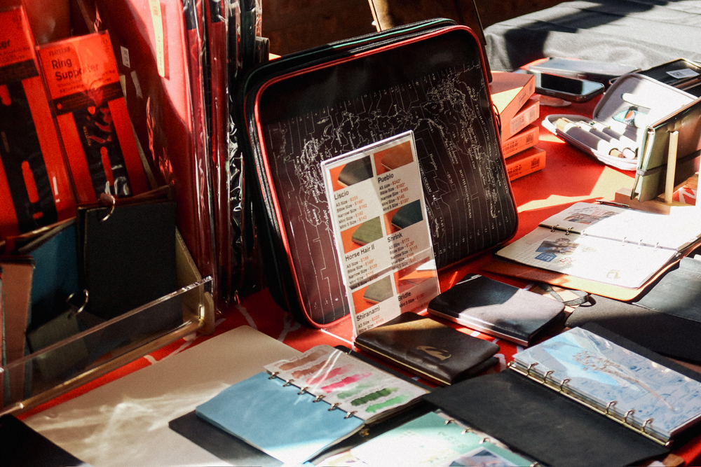 Close-up of the PLOTTER USA table at Chicago Stationery Fest 2025.