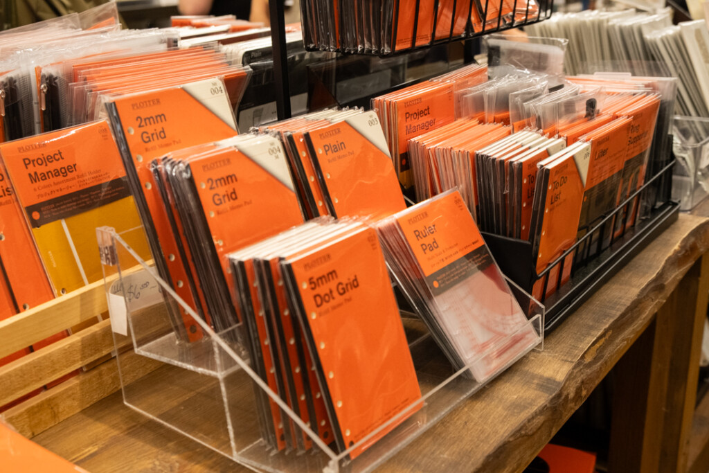 The PLOTTER display at Atlas Stationers store.