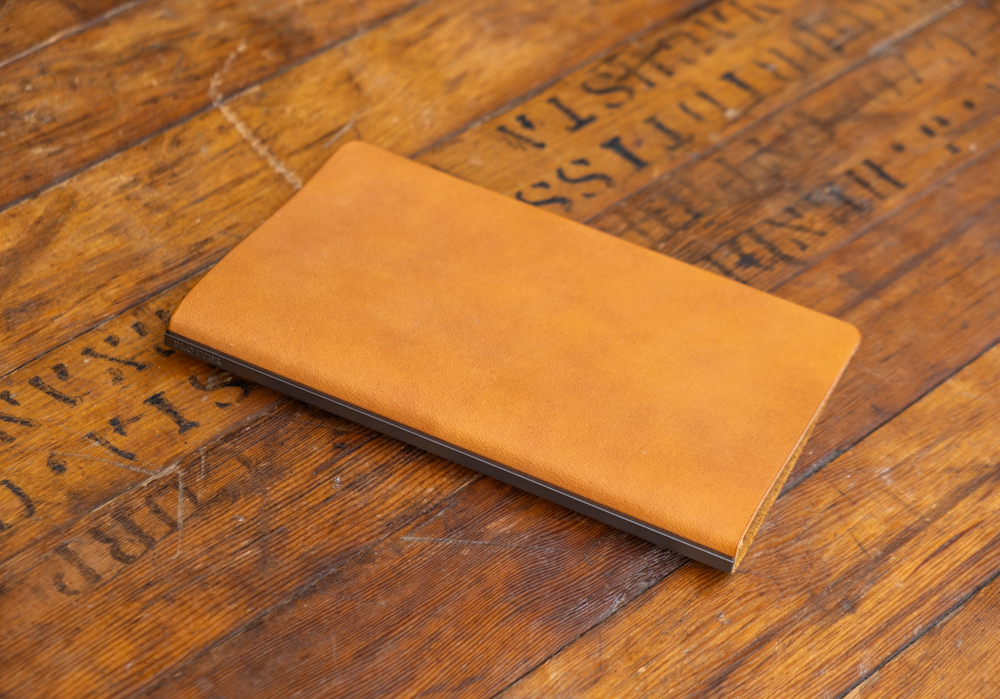 Horween Glove leather binder in Bible Size.