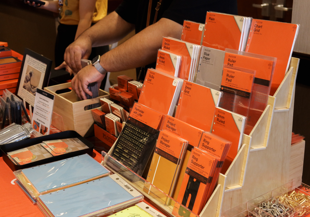 PLOTTER Refills, memo pads and stickers at the PLOTTER USA table at the SF Pen Show.