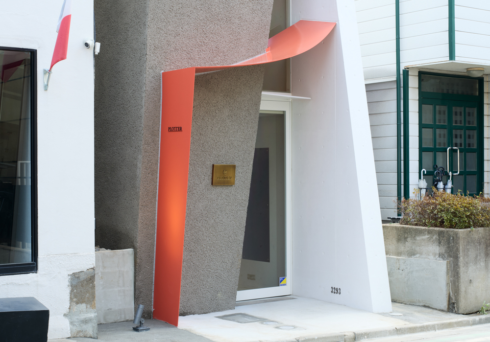 The front entrance of PLOTTER TOKYO, the official flagship store of PLOTTER Japan.