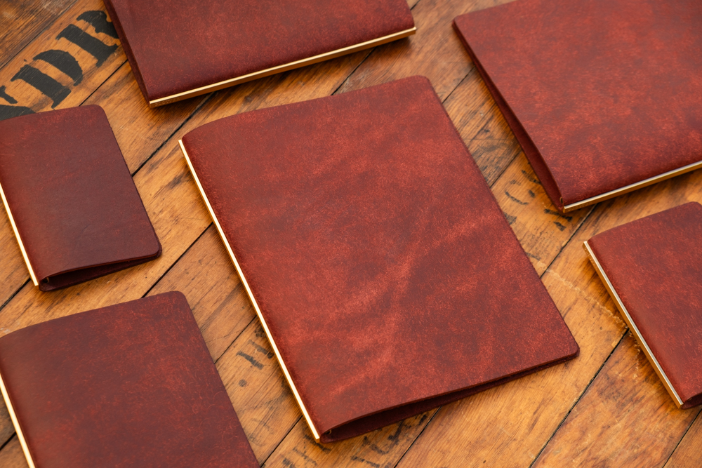 The unique leather characteristics of leather shows through on Pueblo Leather.