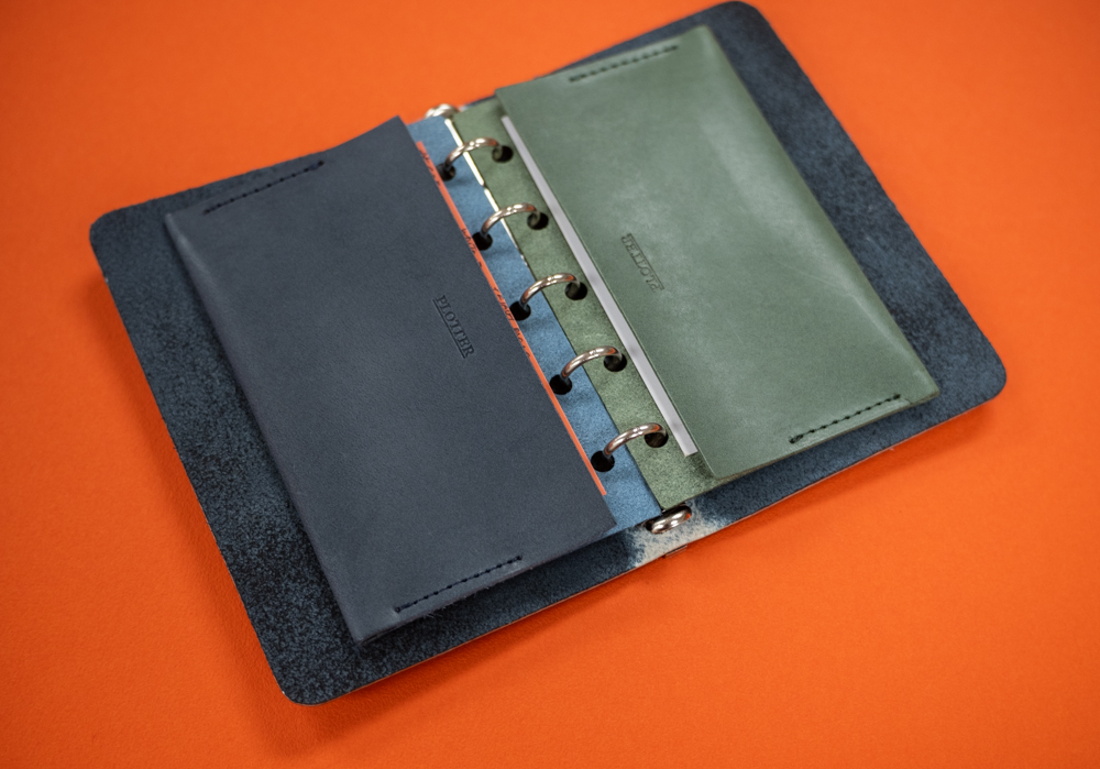 Mini 5 Size Leather Card Case in limited Red, Green, and Blue colors