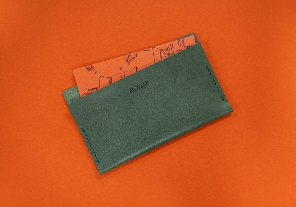 Mini 5 Size Leather Card Case in limited Green color.