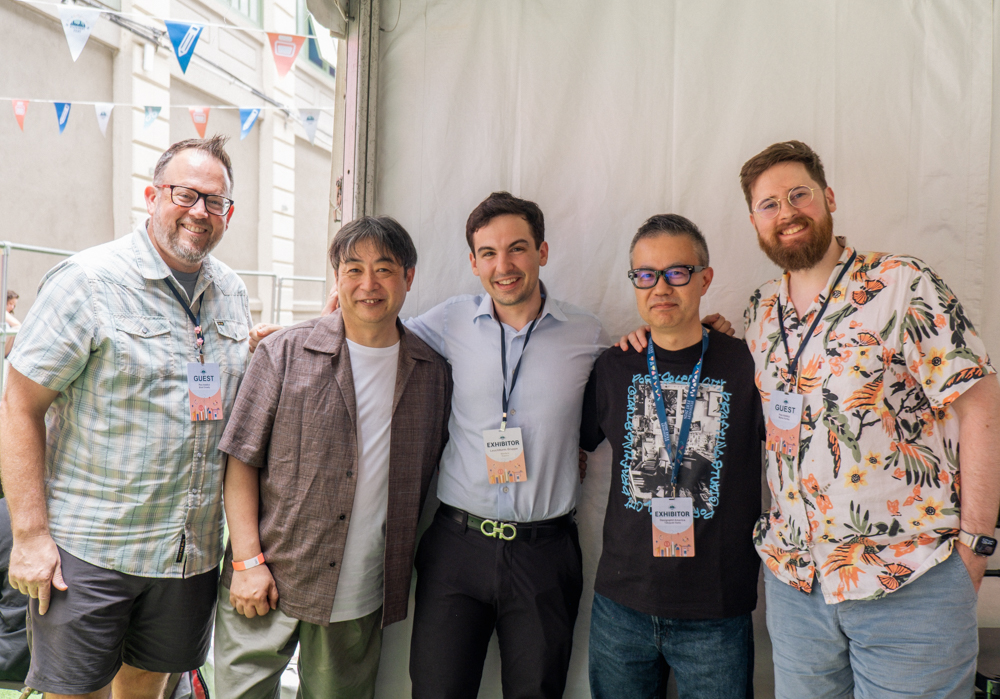 Takayuki Saito, director of PLOTTER with Brad Dowdy, the host of the Pen Addict Podcast, along with other panelists.