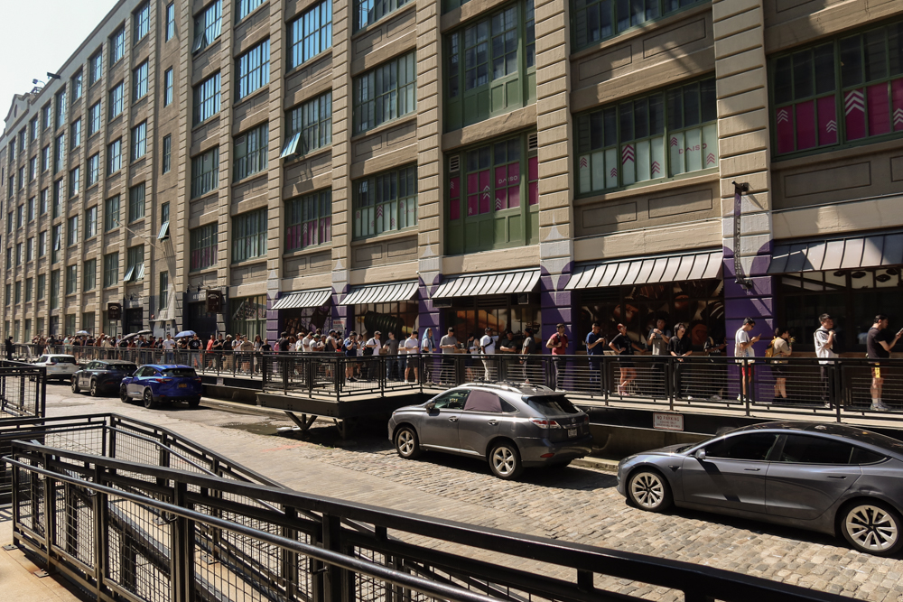 The line outside of Industry City venue filled with people attending Stationery Fest 2026.